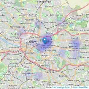 1-4-Sale - Glasgow listings heatmap