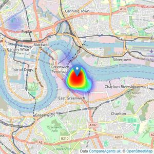 1st Avenue - London listings heatmap