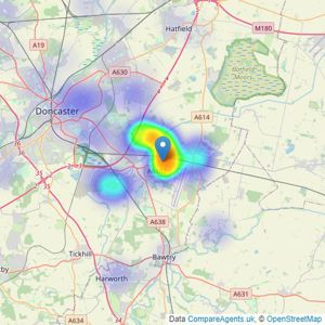 3Keys Property - Doncaster listings heatmap