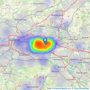 A B PROPERTY CONSULTANTS - Baillieston listings heatmap