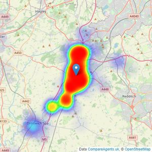 A P Morgan - Bromsgrove listings heatmap