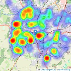 A P Morgan - Stourbridge listings heatmap