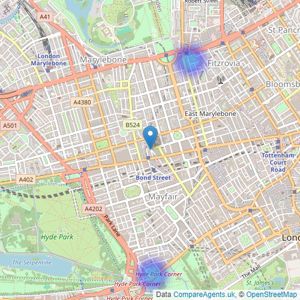 A Z Real Estate - London listings heatmap