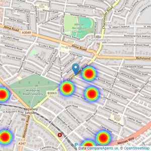 Abbey Estates - Bournemouth listings heatmap