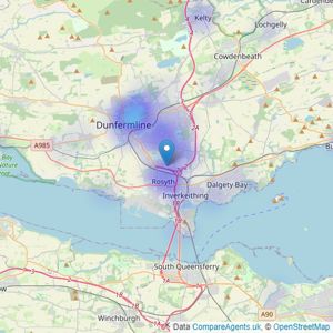 Abbey Forth Sales & Lettings - Dunfermline listings heatmap