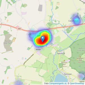 Abbey Properties - Eynsham listings heatmap