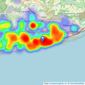 Abbott & Abbott - Bexhill on Sea listings heatmap