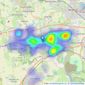 Abbotts - Basildon listings heatmap