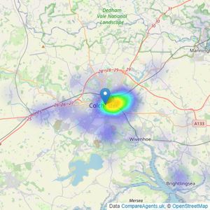 Abbotts - Colchester listings heatmap