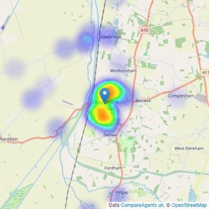 Abbotts - Downham Market listings heatmap