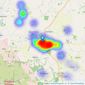 Abbotts - Watton listings heatmap