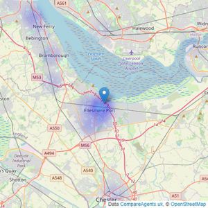 ABC Property Shop - Ellesmere Port listings heatmap