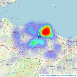 Aberdein Considine - Edinburgh listings heatmap