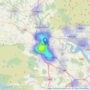 Aberdein Considine - Stirling listings heatmap