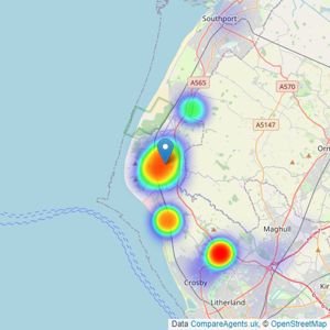 Abode - Formby listings heatmap