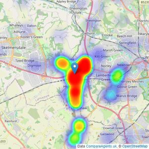 ABODE - Orrell listings heatmap