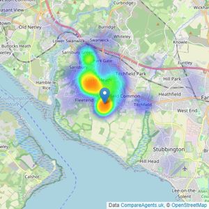 Abshot Estates - Titchfield Common listings heatmap