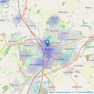 Absolute Estate & Letting Agents - Bedford listings heatmap