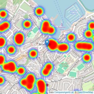 Absolute Sales & Lettings Ltd - Brixham listings heatmap