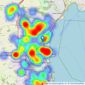 Absolute Sales & Lettings Ltd - Paignton listings heatmap