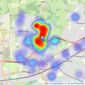 Accord Sales & Lettings - Romford listings heatmap