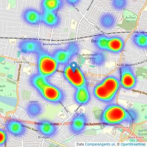 Acorn - Bexleyheath listings heatmap