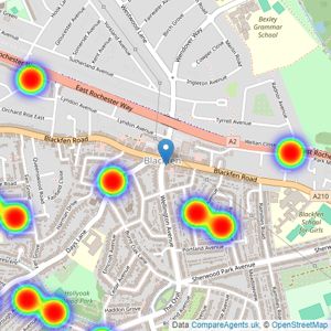 Acorn - Blackfen listings heatmap