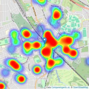 Acorn - Grove Park listings heatmap