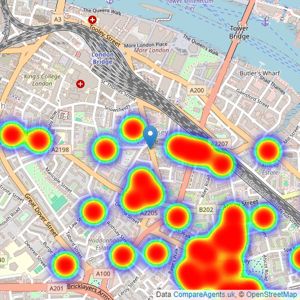 Acorn - London Bridge listings heatmap