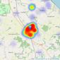 Acorn Properties - North Walsham listings heatmap