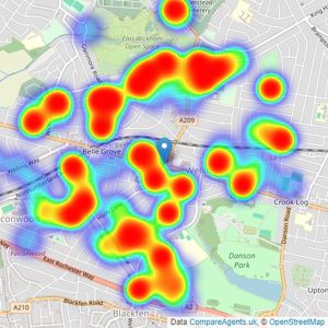 Acorn - Welling listings heatmap