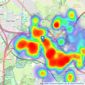 Acres - Great Barr listings heatmap