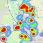 Acres - Walmley listings heatmap