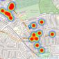 Adam Hayes Estate Agents - East Finchley, N2 listings heatmap