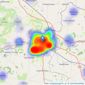 Adams & Jones Estate Agents - Market Harborough listings heatmap