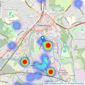 Adams Estates - Dewsbury listings heatmap