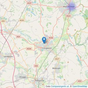 Adlington Estates - Congleton listings heatmap