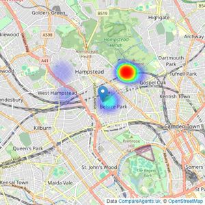 Admiral Property Partnership Ltd - London listings heatmap