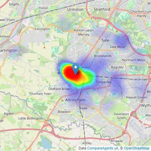 Admove - Altrincham listings heatmap