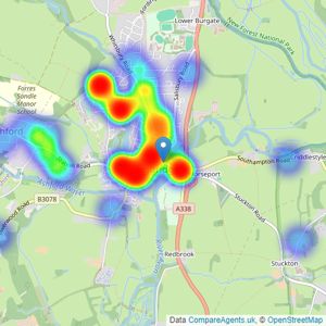 Adrian Dowding - Fordingbridge listings heatmap