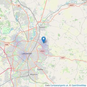 Affitto Estate Agents - Leicester listings heatmap