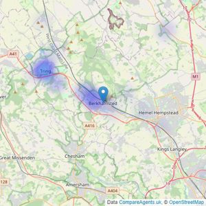 Akeman Residential - Berkhamsted listings heatmap