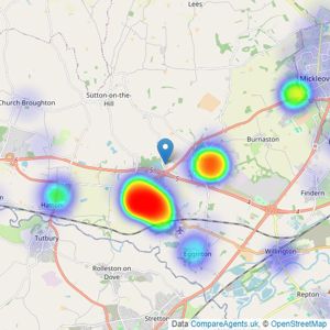 AKS - Derby listings heatmap