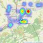 Aktons - Caerphilly listings heatmap