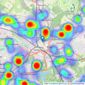 Alan Batt Estate Agents - Wigan listings heatmap