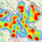 Alan Cooper Estates - Nuneaton listings heatmap