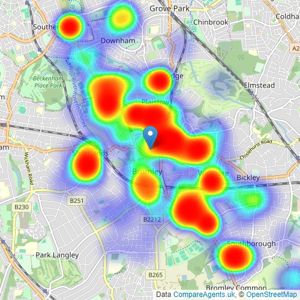 Alan de Maid - Bromley listings heatmap