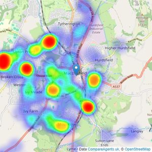 Alan Lee - Macclesfield listings heatmap