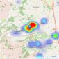 Alderson Estate Agents - Richmond listings heatmap