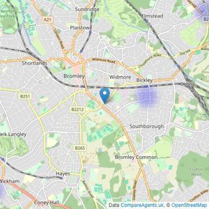 Alex Mitchel Property Consultants - Bromley listings heatmap